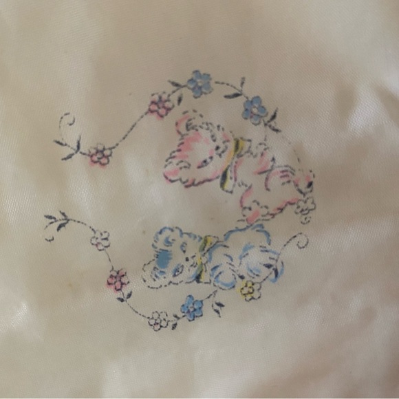 Vintage 70s Baby’s unisex dressing gown robe house coat & blanket bunny print - Picture 11 of 12